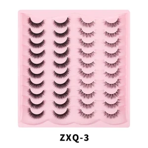 Wispy Dramatic False Eyelashes Strips Party Glam Lashes Luxury Silk Fiber Lashes Professional Makeup Faux Mink Lashes