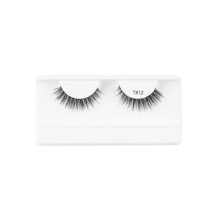 Wispy Eye Effect 3D Natural Look Handmade Synthetic Full Strip False Eyelashes with Ultra-Thin Lash Band
