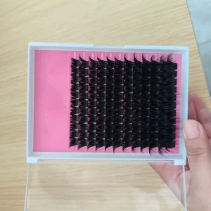 Wispy Fibers Fan Eyelashes DIY Fluffy Cluster Spike Bottom Lash 3D Faux Mink Cluster Lash DIY Cluster Lashes