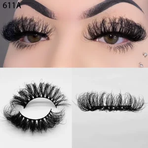 Wispy Fluffy 25mm Real Mink Full Strip Eyelashes Private Label Mixed Styles 3D Lashes Bulk Vendor Messy Eyelashes Private Label