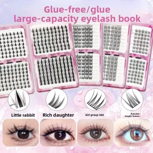 Wispy Fluffy DIY Cluster Lash Book Large Capacity C D Curl Segmented Lashes Price Lash Vendor Private Label Custom