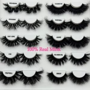 Wispy Human Hair Strip Lashes 15mm 25mm Natural Fluffy Eyelashes Bulk