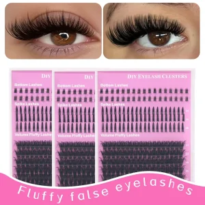 Wispy Individual Eyelash Clusters 12 Rows Mixed Length 14 20mm DIY Clusters Lashes Soft Volume Eyelash Extensions