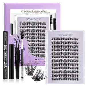 Wispy Individual Lashes C D Curl Cluster Eyelash Extensions Custom Box Package Fluffy Natural Style Eye Lashes Cluster