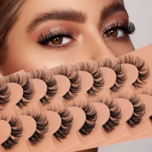 Wispy Individual Lashes Strips Natural Cluster D Curly Eyelash Extensions Full Strip DIY Lash Extensions Multipack Eyelashes