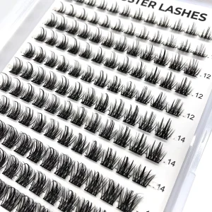 Wispy Lash Clusters Lashes Clusters D Curl and C Curl Fluffy with Spikes