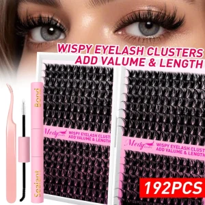 Wispy Lash Clusters Spiky 10 18mm Fox Eye Eyelash Right Left Individual Lashes Cat Eye Lashes Clusters Custom Logo