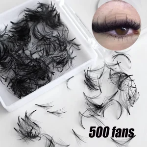 Wispy Loose Fan Lashes Pointy Base 500 Premade Russian Volume False Lash Fans