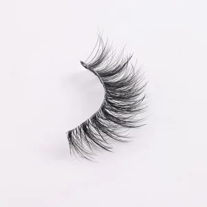 Wispy Reusable Faux Mink Lashes Full Strip Eyelashes Invisible clear Band Eyelashes Lash Packaging Box