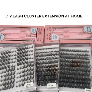 Wispy Segmented Cat Eye Lash Clusters Natural Faux Mink DIY Lash Extensions Reusable Thin Band Eye Elongating False Eyelashes