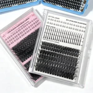 Wispy Spike Cluster Lashes Kit With Bottom Lashes Reusable DIY Self Apply Lash Extensions Bulk