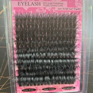 Wispy Volume DIY Lash Clusters Handmade Promade Fans Faux Mink Eyelash Kit Private Label Custom Logo Reusable Lashes