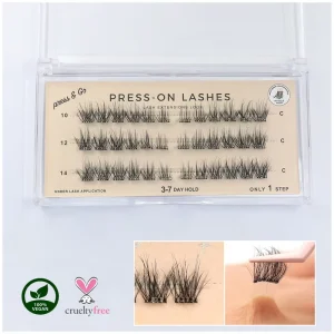 Women Business Handmade No Glue No Eyeliner Need Pre Glued Eyelashes Pre Cut Press on Diy Cluster Lashes
