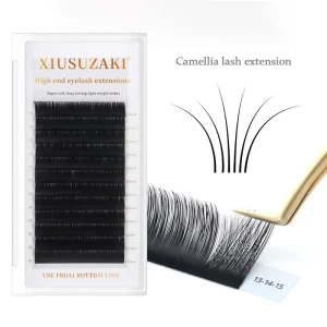 XIUSUZAKI 0.03 0.05 0.07mm Mega Russian Volume Camellia Auto Fan Lashes Blooming Easy to Fanning Eyelash Extensions