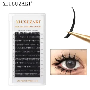 XIUSUZAKI 0.05 0.07mm Manga Wispy Cosplay Type Spikes Lash Extensions Volume Premade Fans Lashes Supplies Wet Eyelash Extension