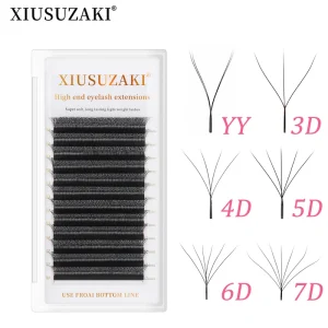 XIUSUZAKI 2D 3D 4D 5D 6D 7D 8D 9D YY W Lashes Premade Fans Natural Individual Yy W Lashes Extensions Trays Eyelashes Extensions