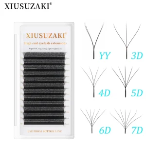 XIUSUZAKI 2D 3D 4D 5D 6D 7D 8D Y W Lashes Automatic Flowering Premade Natural Individual Yy Lashes Trays Eyelashes Extensions