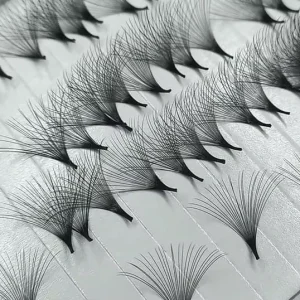 XIUSUZAKI 3D 20D 0.05 Cashmere Promade Volume Lashes Fan 1000 Short Long Stem Premade Fan Eyelash Extension Loose Promade Fans