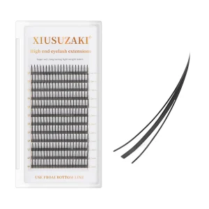 XIUSUZAKI A M Shape Premade Eyelashes MakeupIndividual Lashes Cluster Spikes Lash Wispy Premade Fluffy False Eyelashes Makeup