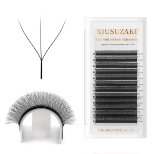 XIUSUZAKI D Curl .07mm 14mm Tray Premade Volume 3D Fans Eyelash Extension W Lash Extensions