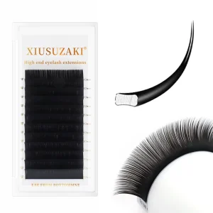 XIUSUZAKI Private Label Vegan Matte Lashes 015 0.20mm Lash Extension Flat Individual Flat Ellipse Lash Extensions