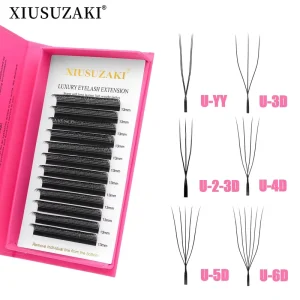XIUSUZAKI Volume Lashes Mega Cilios 0.07mm Parallel Flower Makeup Lashes U Shape YY 3D 4D 5D 6D Eyelash YY U Lashes Extension