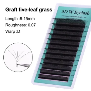 Y Shape 5D 0.07 D Curl Matte Black Faux Mink Individual Eyelash Extensions Lash Extension Tray Lashes