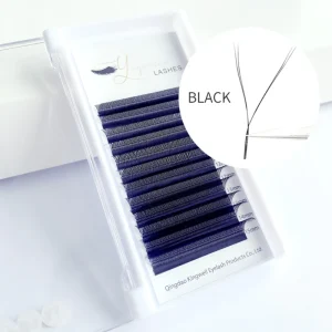 Y Shape High Quality Natural Soft Handmade Korean PBT Fiber Mix Matte Dark Black 8 15mm C CC D Curl Volume Eyelashes