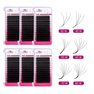 Y Shaped Lash Natural Yy Blooming Eyelash Extension C D Curl Volume Fan Clusters Y Style Em Forma De Yy Cilios Curvatura