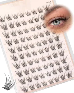 Y119 Segmented Natural Small Curve Slanted Flying Eyelashes Soft Wispy Synthetic Hair Semi Hand Made 10 Rows Alluring Siren