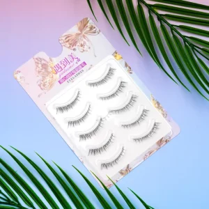 Y30 Soft Wispy Eyelashes with Clear Band Thin Plastic Band Comfortable Natural Look