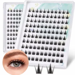 YANJIE High quality Plant Fiber False Eyelash Extension Kits Invisible Clear Band 3D Effect OEM Packaging DIY Eyelash