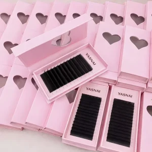 YASNAI Private Label Lashes Supplier Luxury Synthetic Hair Full Volume Lash Extension Trays Kit Professional Eyelash