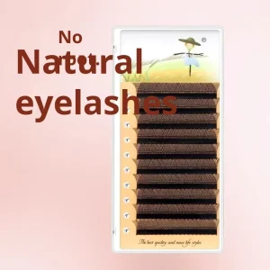 YY 25mm Synthetic Hair Cruelty Free Vegan Machine Made Natural Long Matte Soft 2D Easy Apply Curl Y Eyelashes Back