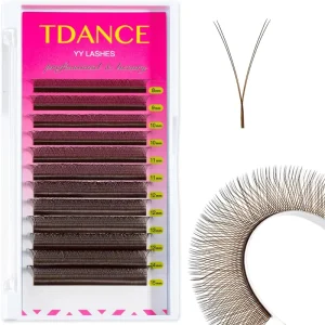 YY 2D 0.07 Soft for Brown Individual Eyelash Extensions PBT Material Natural Eyelashes LC BC Cruelty Free Private Label