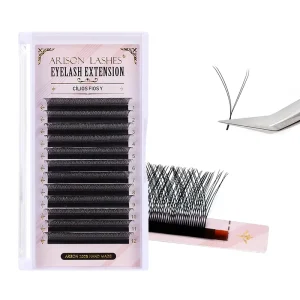YY Eyelash Extensions C D Curl Clusters Natural Volume Fans Lash Strip Extension Synthetic Fiber