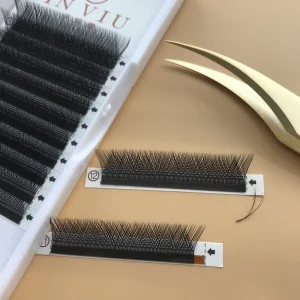 YY Eyelashes Extension Lashes Black Volume Extension Easy Fans YY Shaped Premade Soft Eyelashes