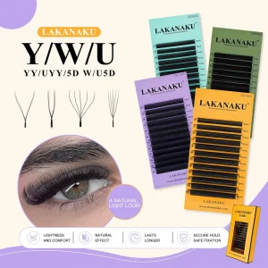 YY Lashes 2D 3D 4D 5D 6D W Shape Eyelash Extensions Volume Pre made Fans False Eyelashes De Cilios YY Eyelash Trays