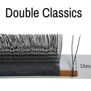 YY Lashes with U Shape Synthetic Hair C CC D Curl Private Label Narrow YY Double Classics Lash Extension Tray