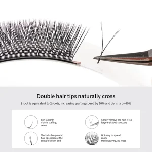 YY Shape 0.07mm Silk Handmade 3D Fairy Cluster Lashes Kit DIY Volume Eyelash Extensions Private Label OEM