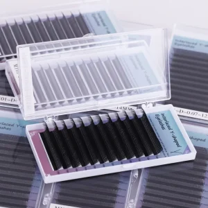 YY Shape 15MM Premium Faux Mink Hand Woven Eyelash Extensions Soft Light Natural Makeup Mesh Net Cross False Eyelash