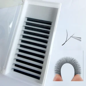 YY Shape Black Eyelash Extensions Two Tip Lashes C D Curl Individual