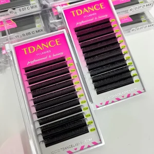 YY Shaped Hand Made Soft Eyelash Extensions Weaving Effect Synthetic Mink False Eyelashes