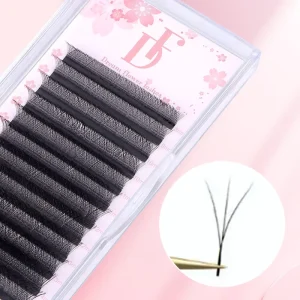 YY/W Lash Extensions Private logo Clover Lash Extensions Ultra Deep Black C D Curl VY Shape 3D 4D 5D 6D W YY
