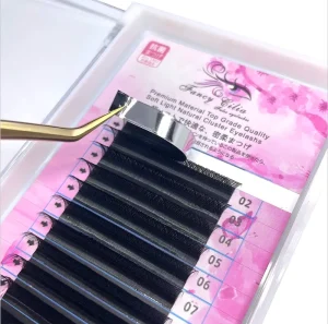 花式纤毛YY形状省时专业睫毛加长卷睫毛加长黑色手工制作10 pcs自然长