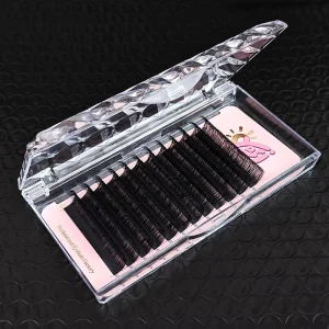 Yasi Jet Black Cashmere Lash Extensions Pinch Method Silk Premium Lash Extension Trays Volume Lash Extensions