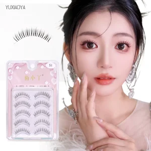 Yaxiaoya S1 Clear Band Lashes Faux Mink Eyelashes Natural Vegan Full Strip Lashes Invisible Band Eyelashes