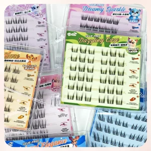 Yelix DIY Cluster Lashes 36 Clusters Self grafting Lash Kit Adhesive Individual Lashes Volume Diy Segment Lashes Kit