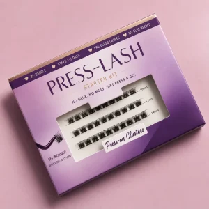 Yiernuo Press Diy Cluster Lashes Korea PBT Fiber No Glue Needed Self Adhesive Handmade Segment Pre Cut Pre Eyelash