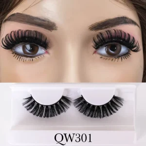 Yiernuo Russian Striplashes Full Strip Lashes 3D Deep Curl D Curl Wink Winged Eyelash Factory Price for Eye Makeup
